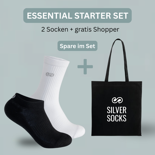 SilverSocks Essential Starter-Set – 2 Socken + Shopper gratis